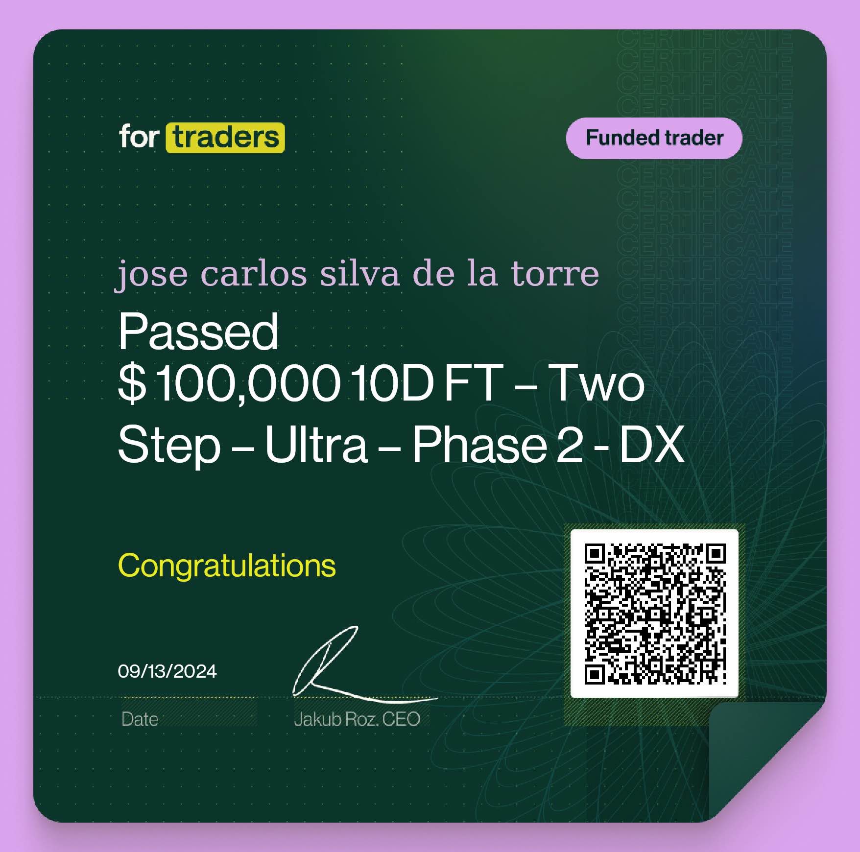 Certificado de trading